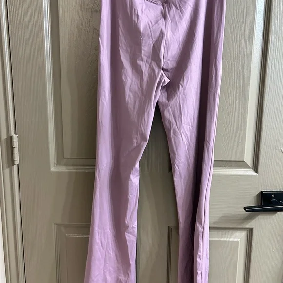 Lavender Flared Pants with front slits - Picture 2 of 6